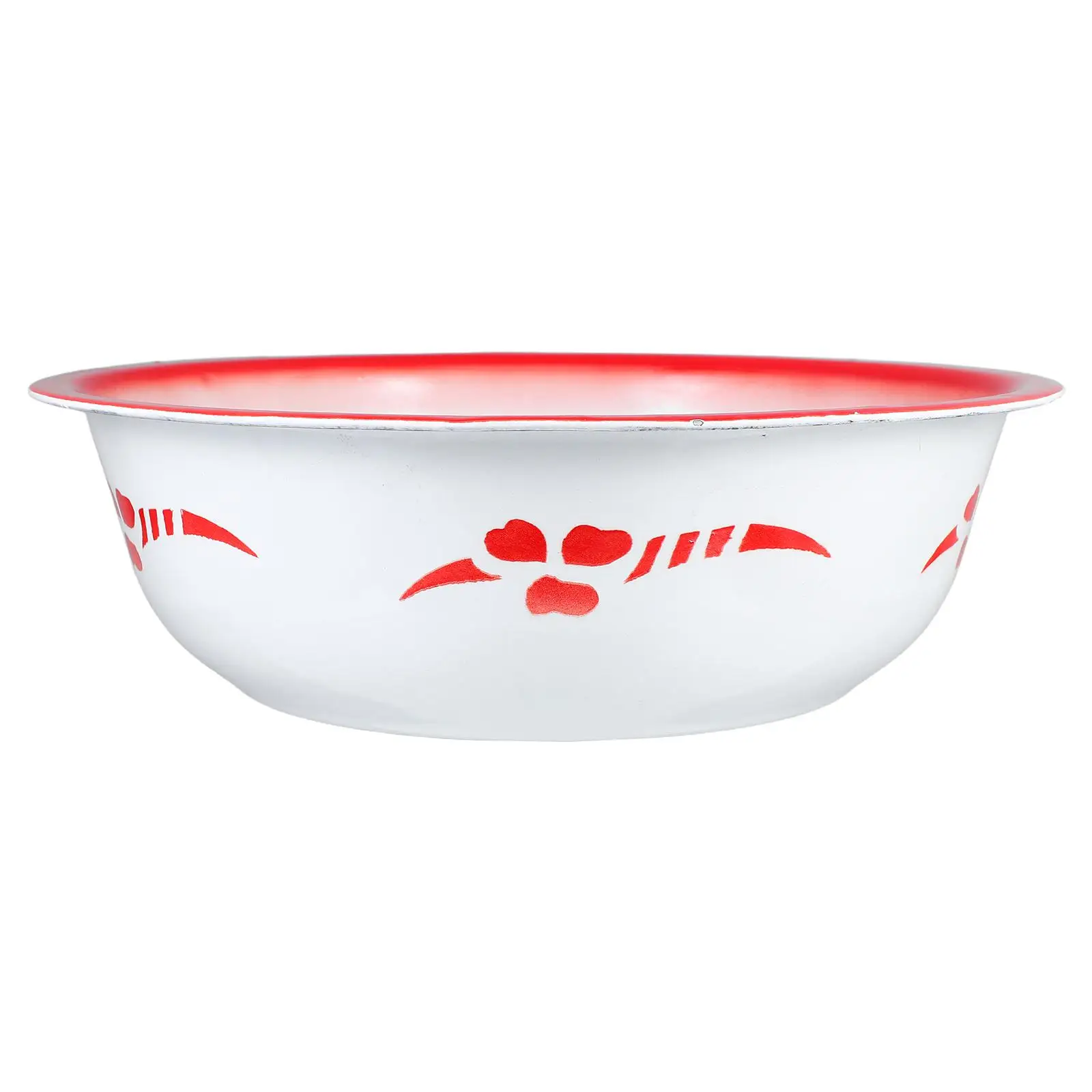 Enamel Basin Fruit Bowl Sourdough Salad Deepen Food Old Fashioned Mixing Bowls Vintage