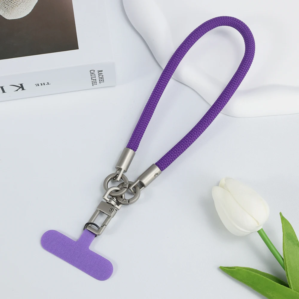 

1 шт. короткий ремешок на запястье для подвешивания мобильного телефона, противоскользящий чехол для телефона с защитой от падения и потерь, соединительный элемент, универсальный кулон