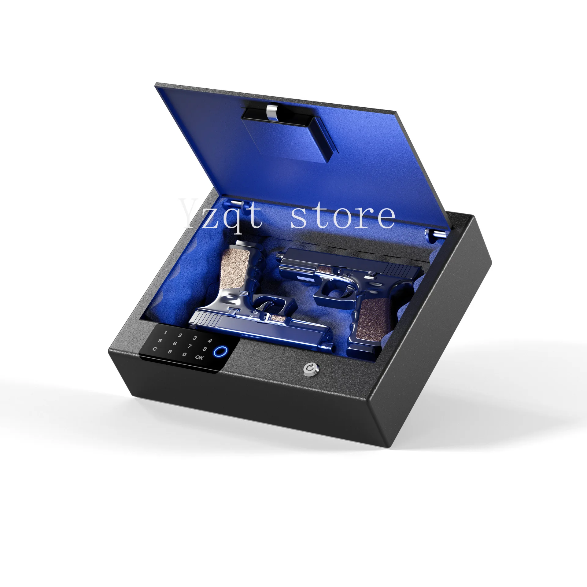 

Amazon Cross-border Direct Supply Pistol Cabinet Safe Gunner Box Fingerprint Password Small Pistol Cabinet Car Available