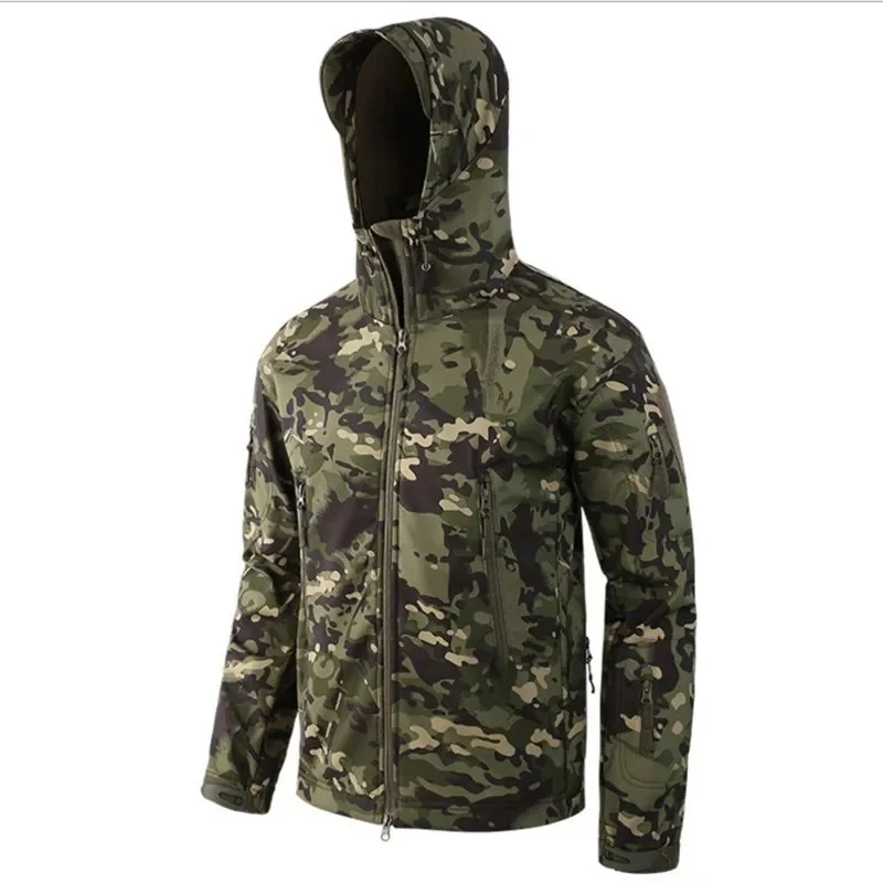 Shark Skin Tactical Soft Shell Jackets Men Outdoor Camping Fleece Warm Combat Military Waterproof Breathable Male Coats Hot Sale