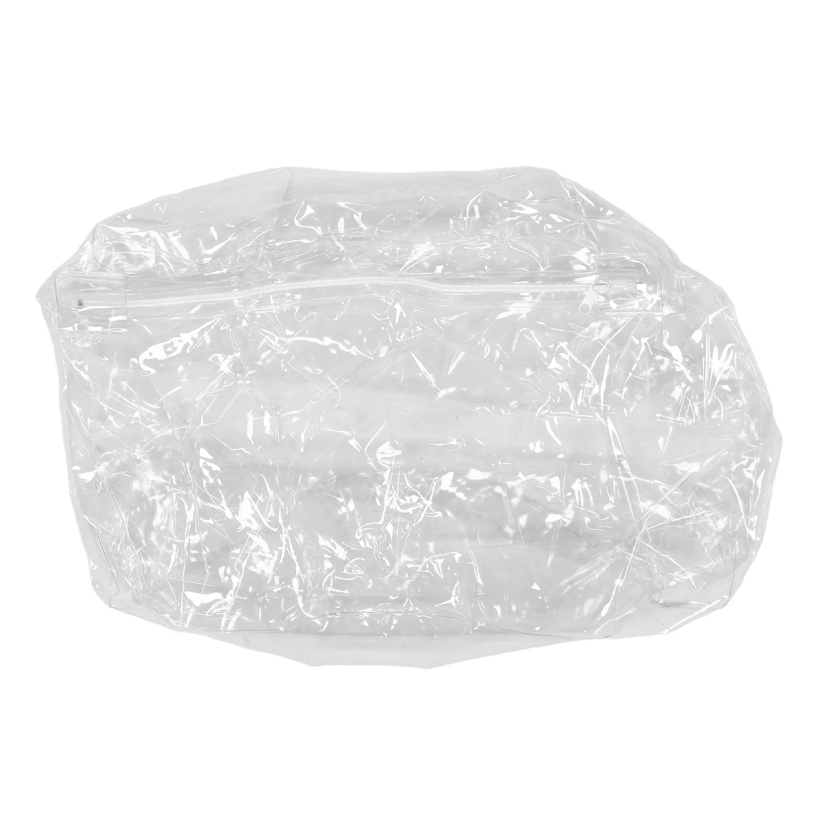 Stuffed Animal Storage Chair Organizer Sofa 2-in-1 Transparent Plastic Couch Zipper Clear Organizer Bag Lazy Sofa Bedroom