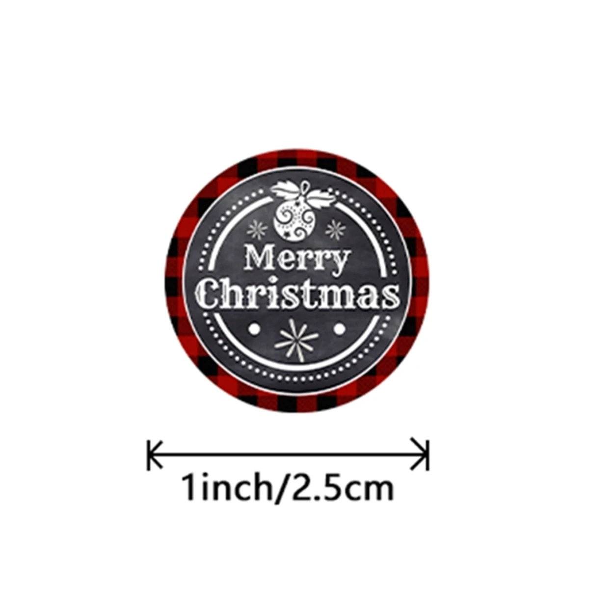 100-500Pcs Christmas Stickers Xmas Labels 1 Inch Merry Christmas Decorations For Home Navidad Kerst New Year Gift 2025