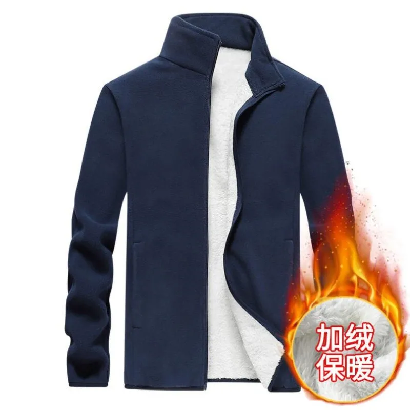 2023 Winter Thick Fleece Jackets Men Outwear Sportswear Wool Liner Warm Jackets Coats Mens Thermal Coat Plus Size M-8XL