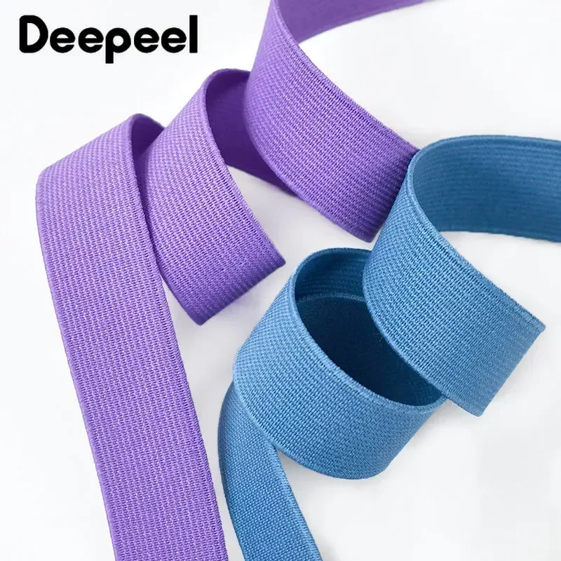 5Meters Deepeel 20-50mm Colorful Elastic Bands Stretch Rubber Webbing Clothes Pants Underwear Decoration DIY Sewing Accessories