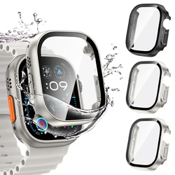 49mm Case For Apple Watch Ultra Screen Protector Accessories PC Shockproof Bumper+Tempered Glass iwatch Cover Series Ultra 2 1