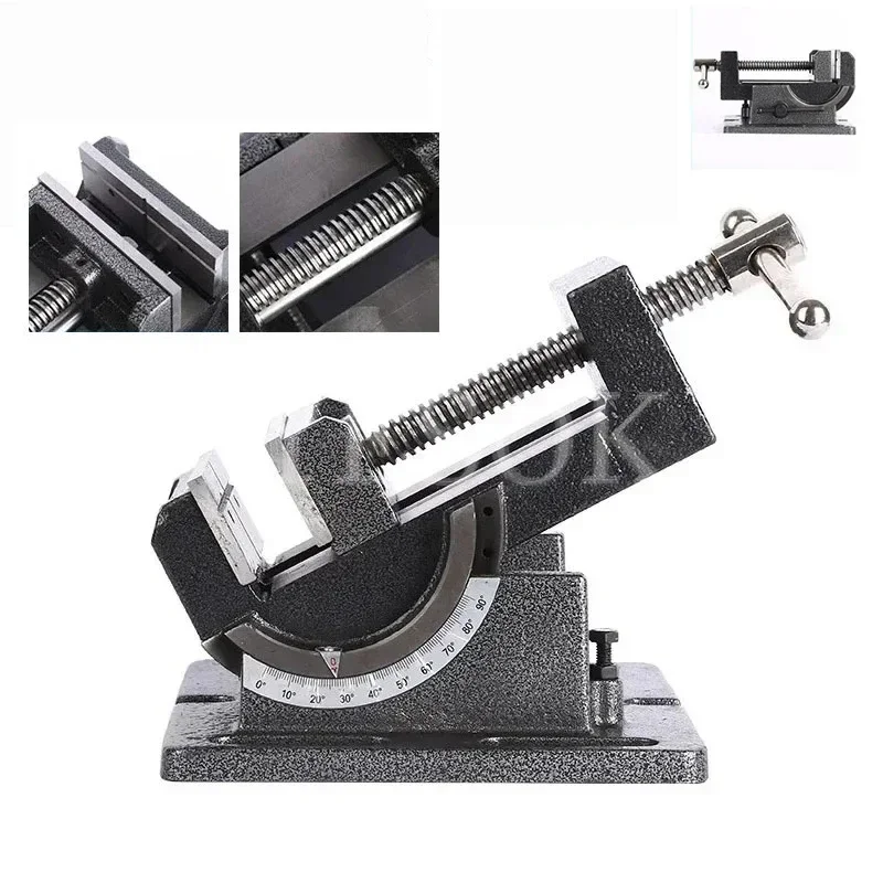 

3"/4" Precision Milling Machine,Vise Tilting Guide Rod Angle Flat-nose Pliers Tilting Pliers Drilling Machine Bench Vise Clamp