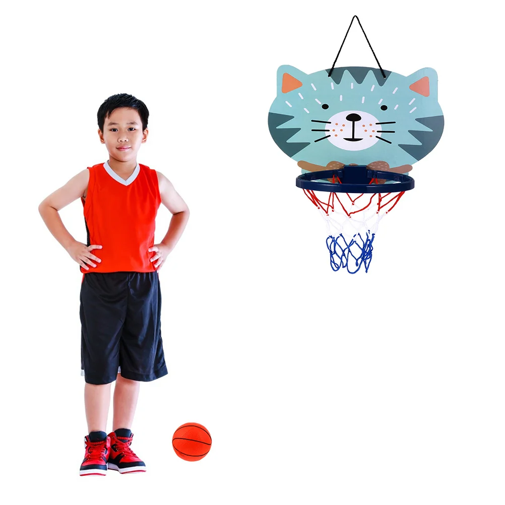 1 ensemble cadre de basket-ball Mini support de basket-ball suspendu dessin animé jeu de sport d'intérieur jouet Coordination œil-main chambre d'enfants maison