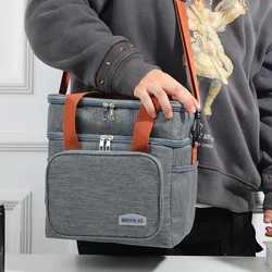 Sac isotherme portable pour pique-nique, sac de rangement des aliments, grand sac de glace extérieur, boîte isotherme, sac à clics initié, réfrigérateur à déjeuner durable