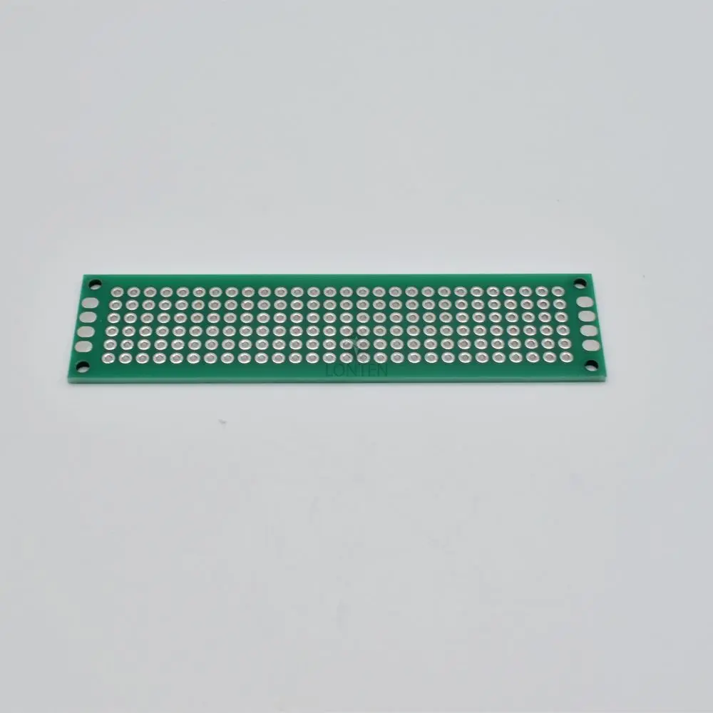 Dupla face Spray Tin Plate, PCB Circuit Board, Fibra de Vidro de Óleo Verde, Universal Board, 2*8cm, LT00119