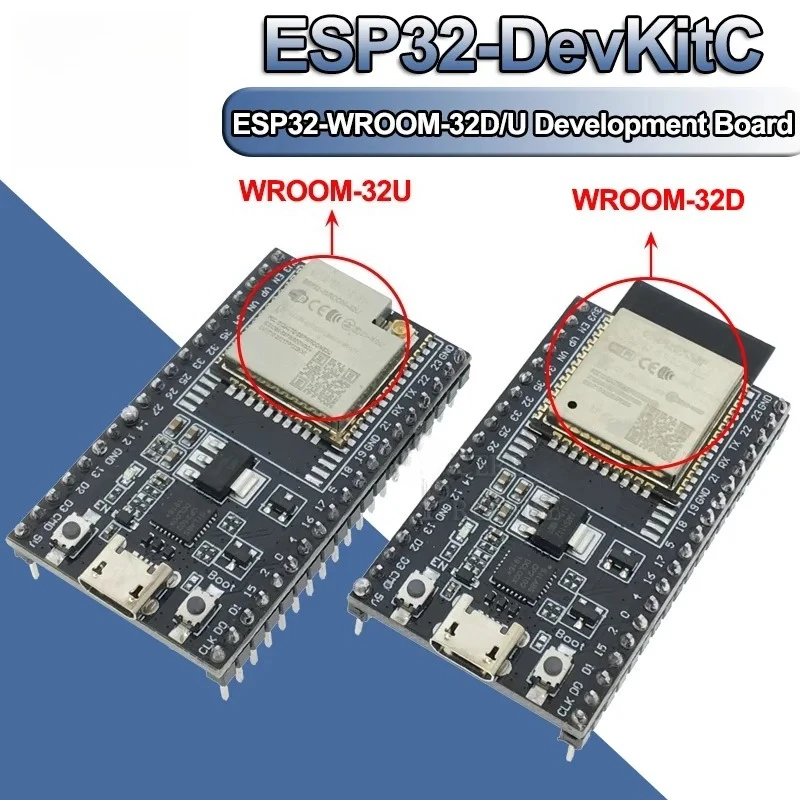 ESP32-32D ESP32-32U Development Board with GPIO Expansion Board Kit BT Wifi Module USB Type-C 38PIN CP2102 ESP32-DevKitC