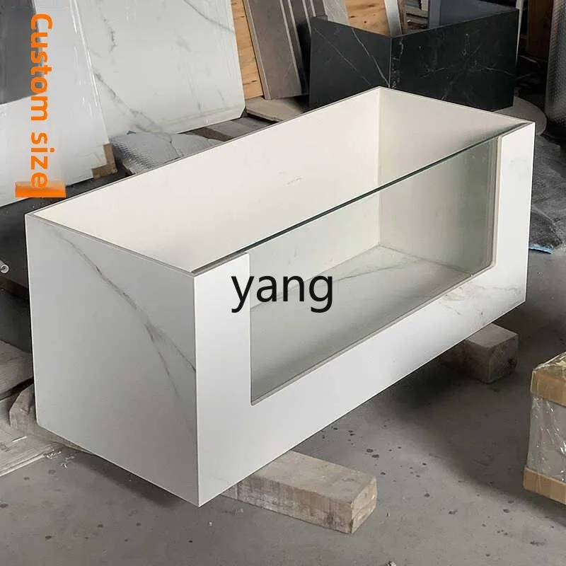 LTT rock slab fish pond balcony outdoor fish jar garden stone tank courtyard sink sun protection fish tank