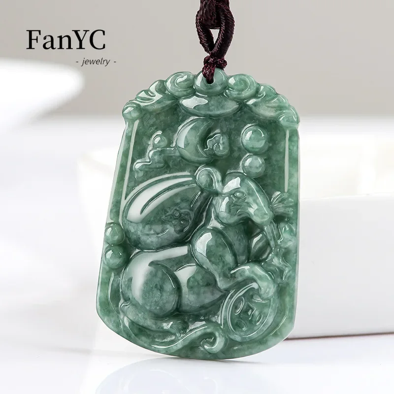 

Natural A-goods Jadeite Zodiac Rat Ox Tiger Rabbit Dragon Snake Horse Goat Monkey Rooster Dog Pig Fashion Jade Pendant