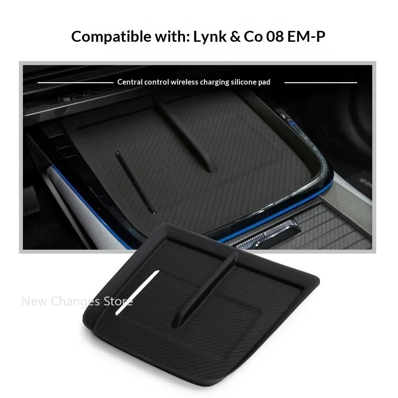 

For LYNK&CO 08 2023-2025 Car wireless charging silicone pad armrest box compartment storage box Interior Accessories