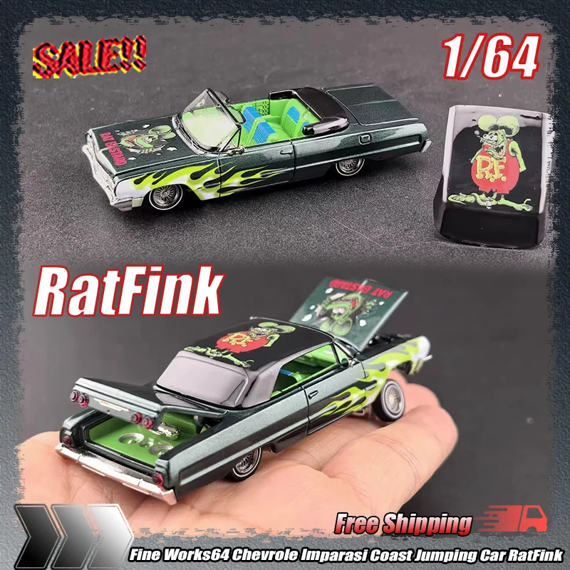 

In Stock Fine Works64 1:64 Chevrole Imparasi Coast Jumping Car Chassis Adjustable Simulation Miniature Children'S Christmas Gift