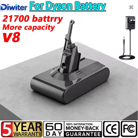 21700 Battery Pack 12800mAh 21.6V For Dyson V8 Battery Absolute V8 Animal Li-ion SV10 Vacuum Cleaner series Rechargeable battery