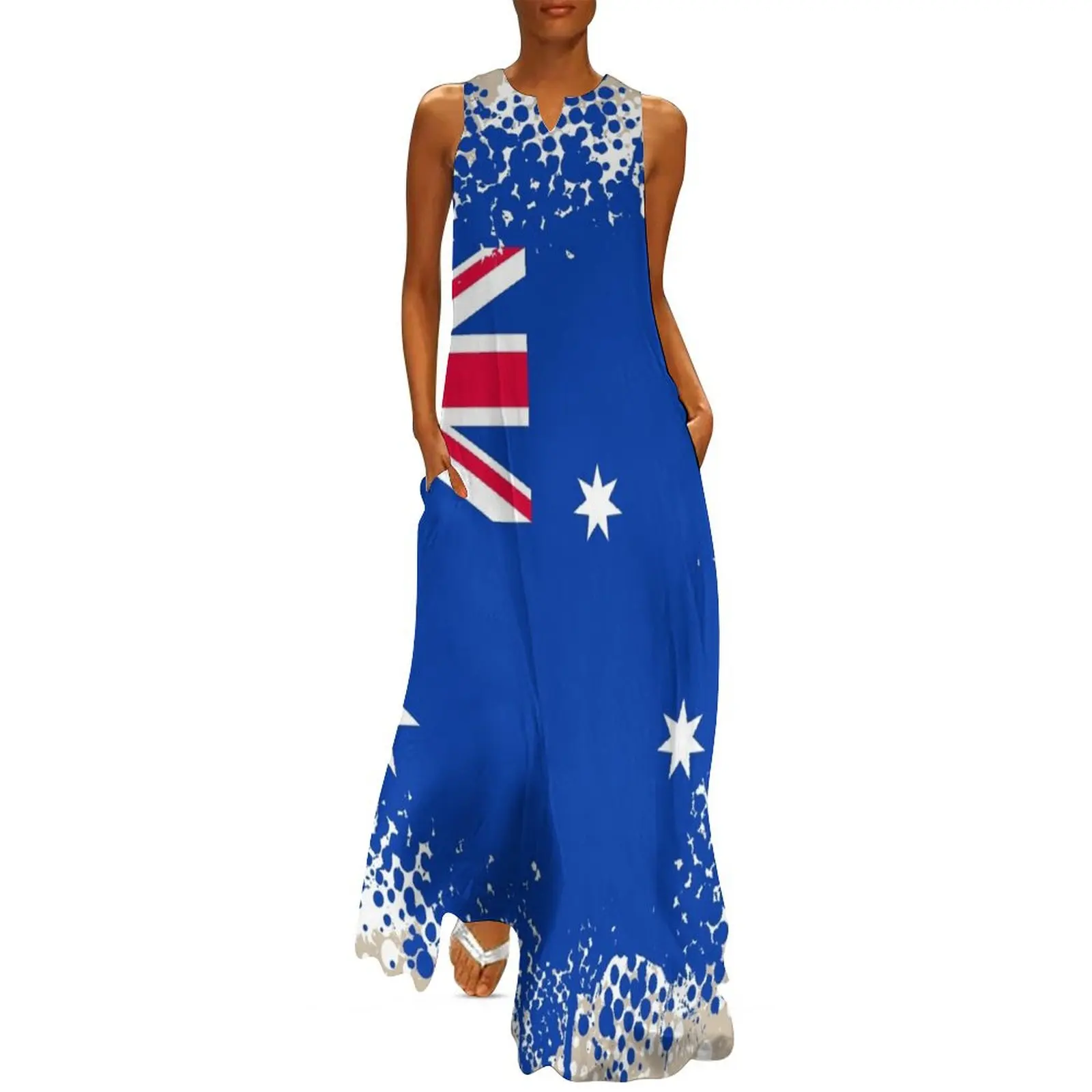 

Flag of Australia - Splat Long Dress cocktail dresses festival outfit women summer clothes