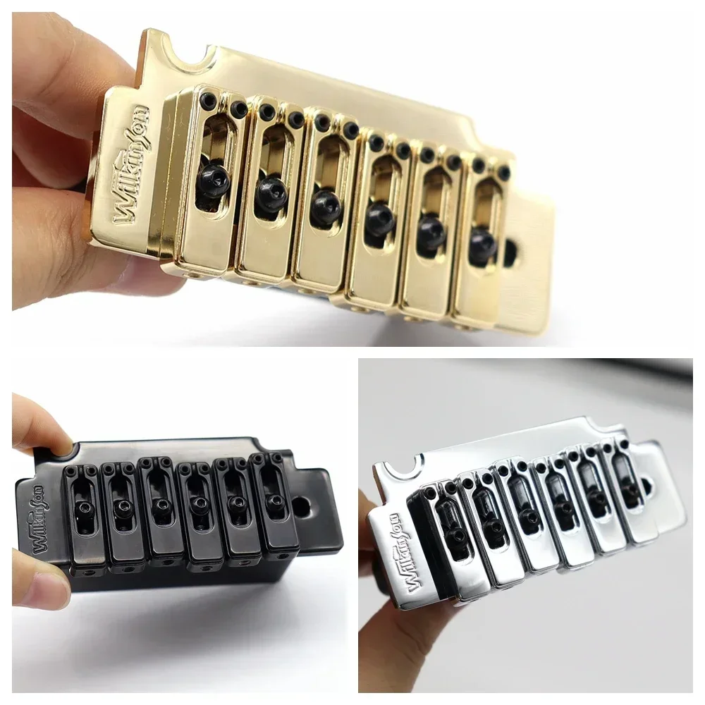 

1set Guitar Bridge Wilkinson WVS50K Tremolo Bridge With matching Satin Saddles Gold/Chrome/Black