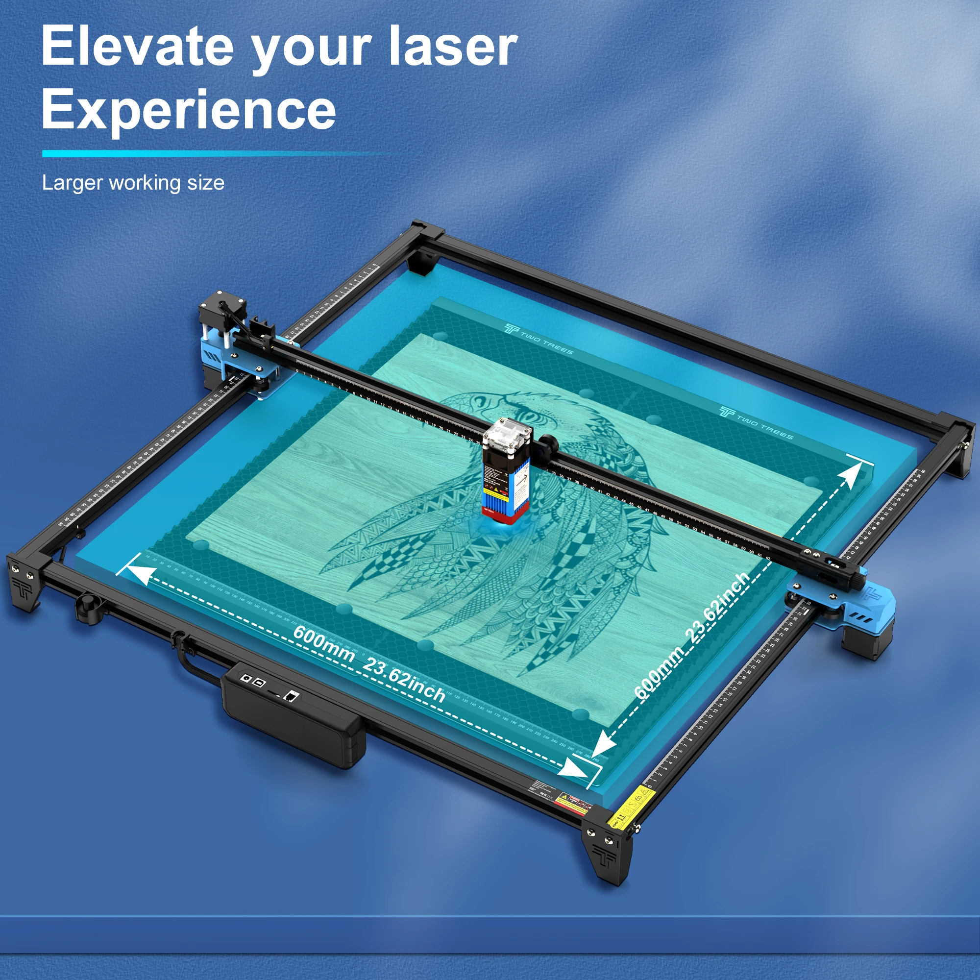 Imagem -06 - Mesa de Trabalho Honeycomb Laser Bed 600x600 mm Honeycomb para Corte e Gravação a Laser Tábua de Corte Honeycomb para Cortador e Gravador a Laser Kit com Base de Metal e Alumínio 2362” X2362”