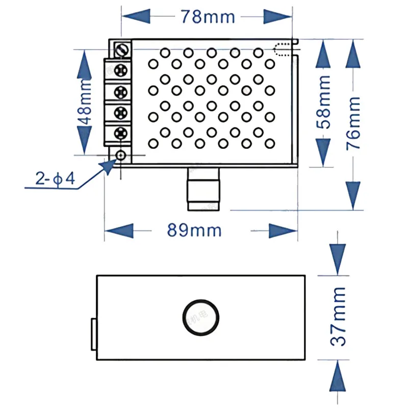 Adjustable Forward/Reverse Switch for High-Power DC Motors，DC Motor Speed Controller PWM 9V-60V 40A