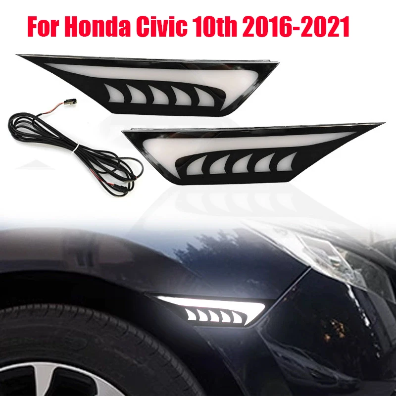 

For Honda Civic 10th 2016 2017 2018 2019 2020 2021 Leaf panel decorative lamp assembly front turn signal lamp assembly