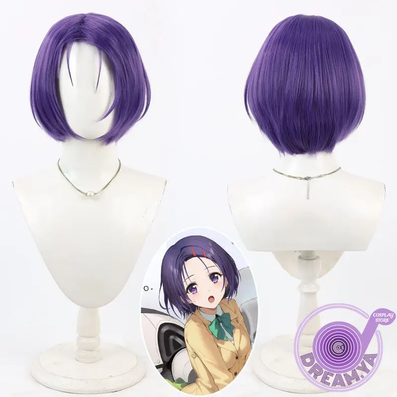 

Sairenji Haruna Cosplay Wig Purple Short Azur Lane Synthetic Hair Heat Resistant Halloween Role Play Party Carnival + Wig Cap