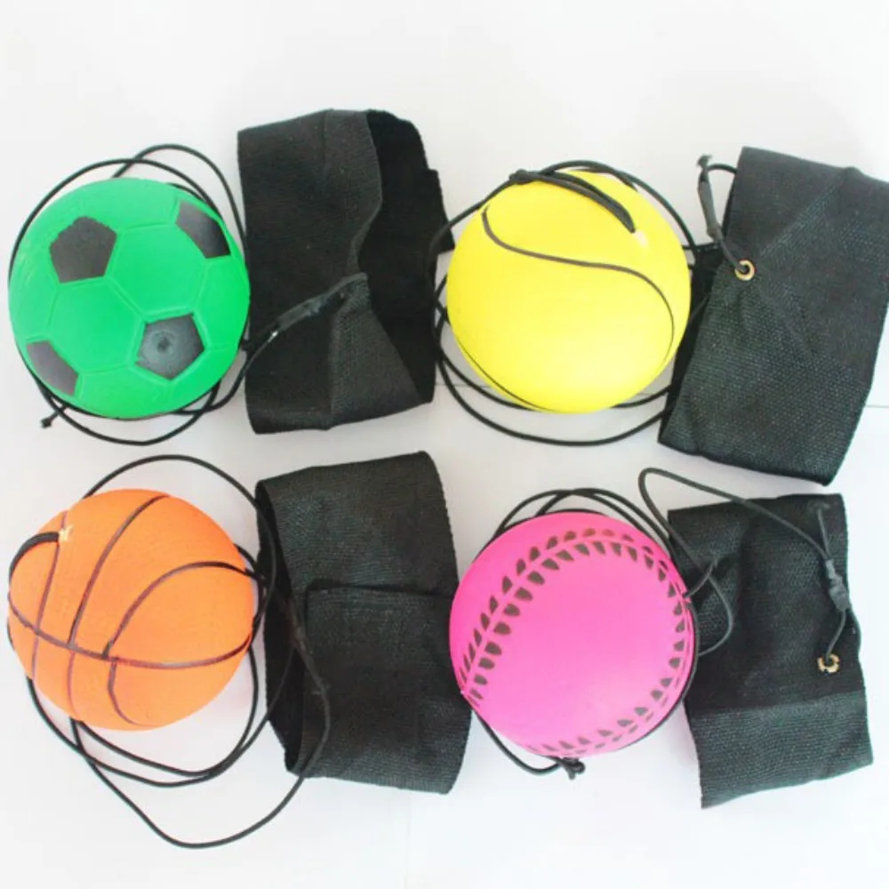 Nuevo Bola de esponja de retorno elástica para niños, cuerda de nailon, juguetes para niños, pelota de mano de goma, ejercicios de juego, banda para el dedo, pelota para exteriores