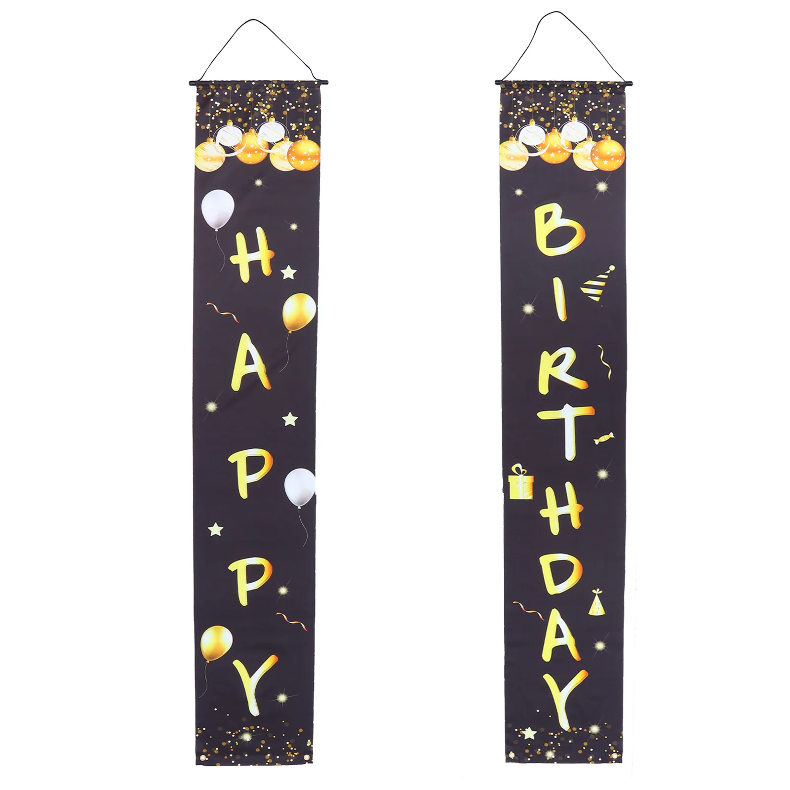 

1Pair Birthday Door Banner Bright Color Words Design Large Lettering Printed Doorway Bedroom Decor Birthday Door Banner