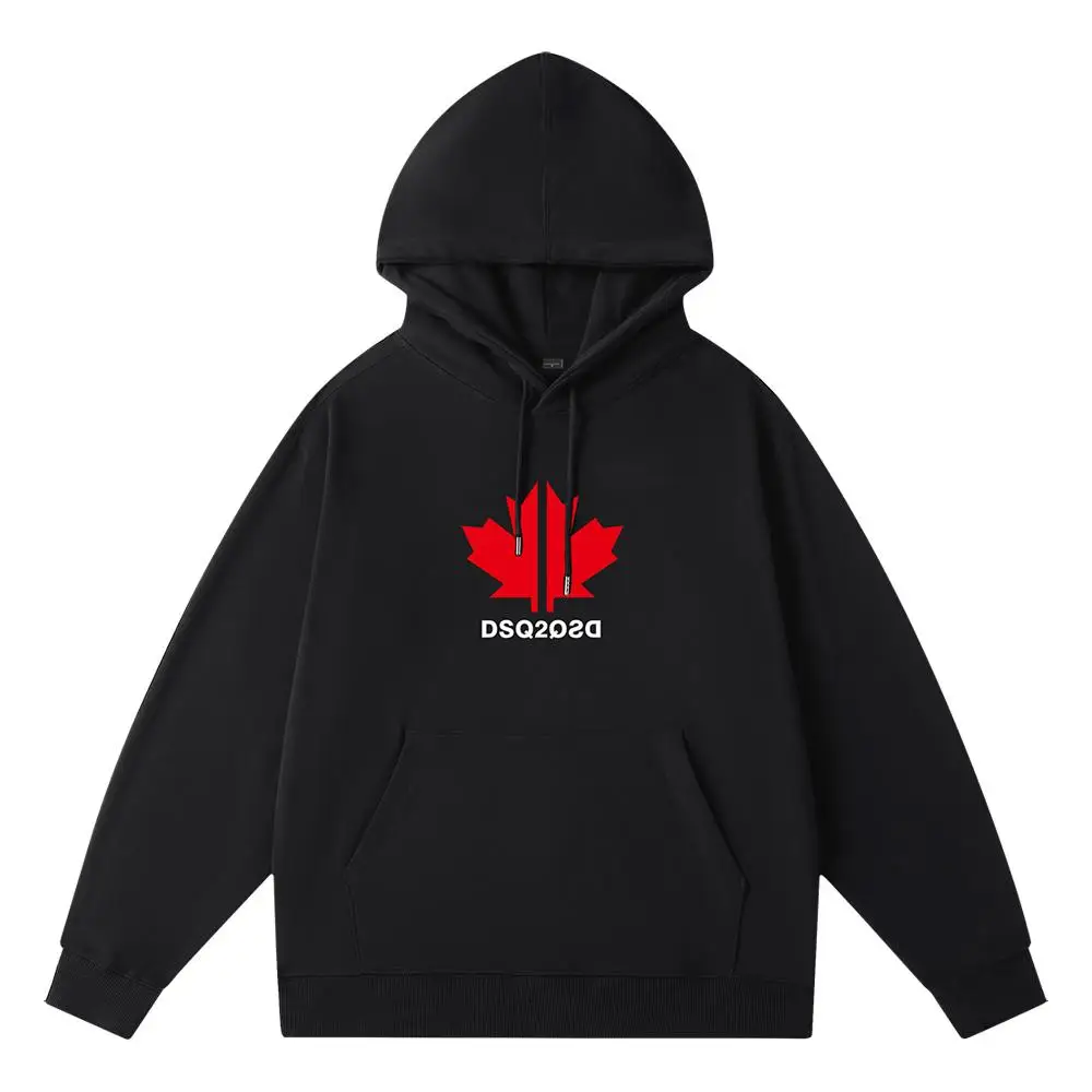 

Новинка осени 2024: Модная универсальная толстовка с капюшоном в стиле ретро с принтом кленового листа, свободного кроя, визуально стройнящая, для пар, из хлопка, с длинными рукавами