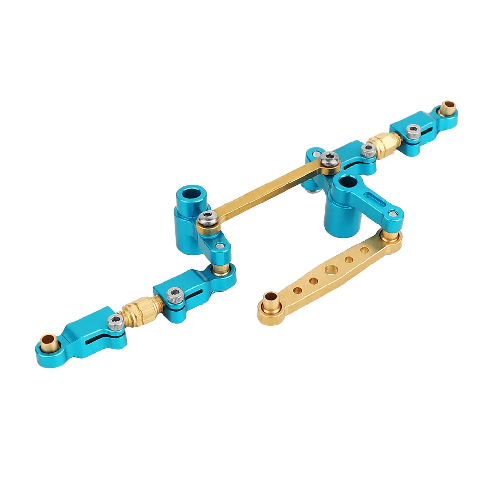 Zestaw kierowniczy ze stopu aluminium + mosiądz z łożyskami do 1/14 MJX 14209 14210 RC Car Upgrade Parts