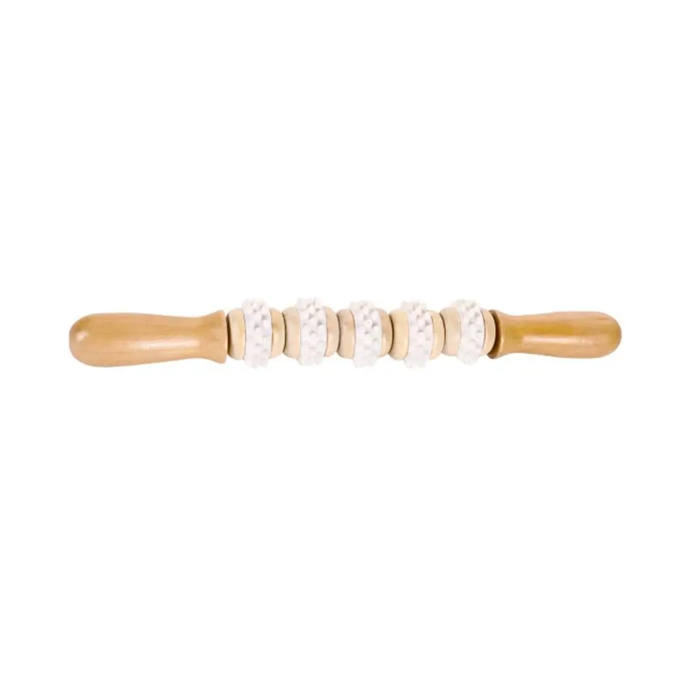 Household Wooden Massage Roller Handheld Hand Push Muscle Roller Sticks Anti-Cellulite Manual Body Massage Tool