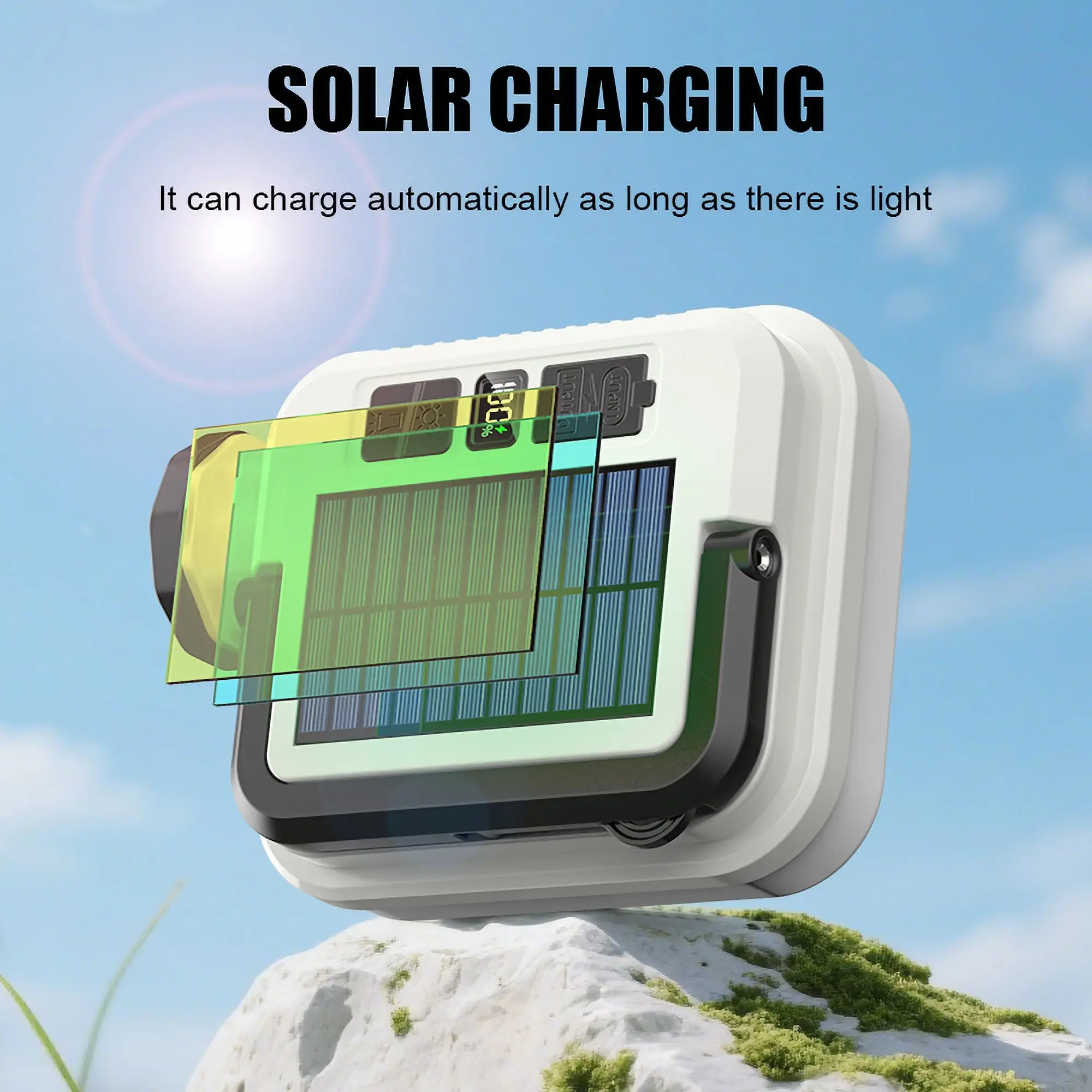 STAARIC Portable Solar Camping Light Emergency LED Hanging Lamp Rechargeable Outdoor Tent Work Light with Digital Power Display