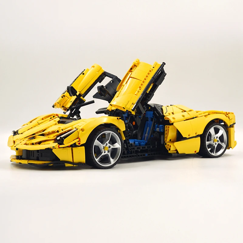 New MOC High-Tech SP3 Yellow Super Sports Car Buidling Blocks Speed Vehicle Bricks Assembly Puzzle Toys Christmas Gifts For Kids