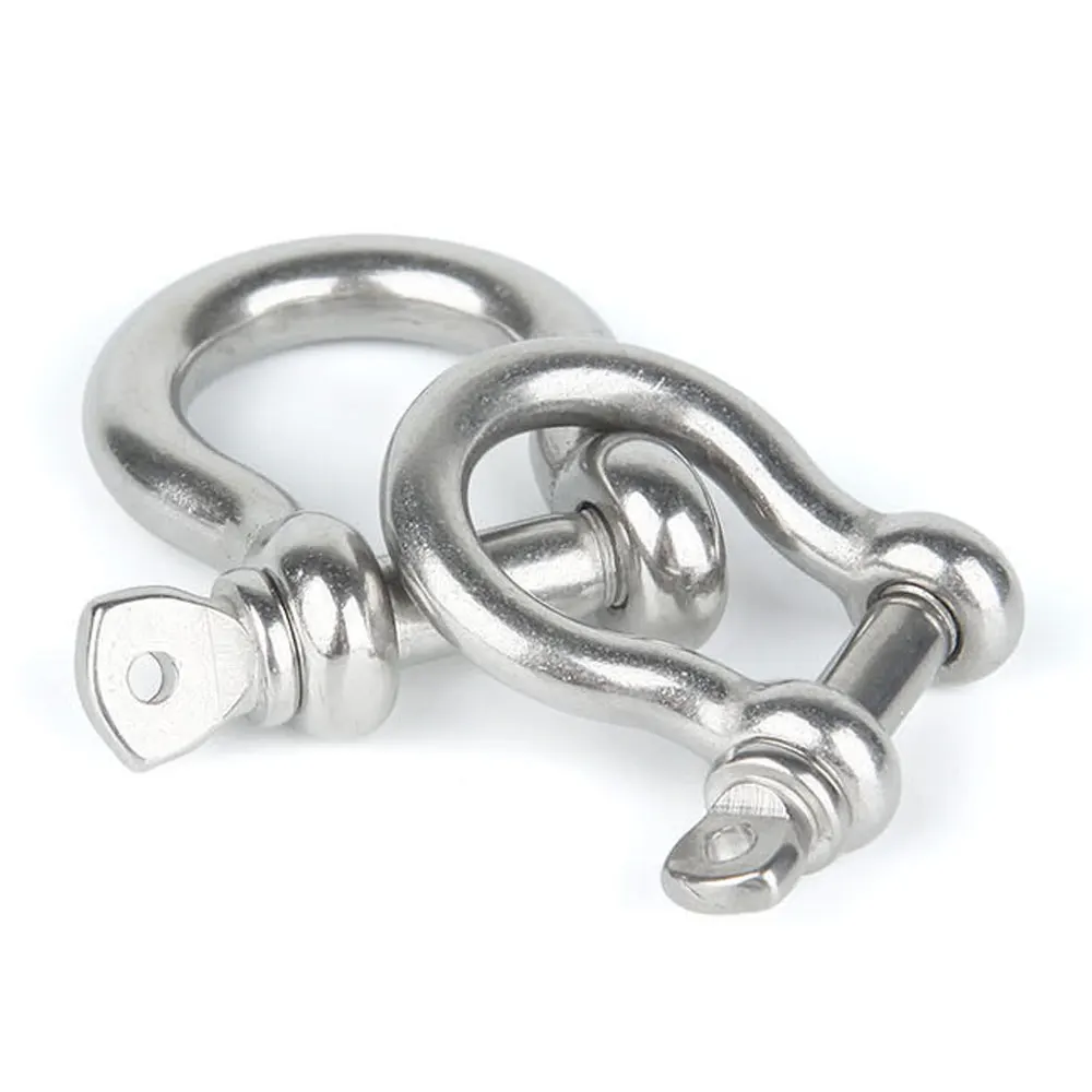 10pcs/Lot Stainless steel U-Bolts Cable Buckle M4/M5/M6/M8 Type U Sling Rope Bow Shackle Cufflinks Screw