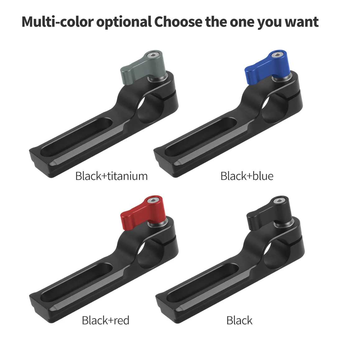 Standard 15mm Einzel Rod Clamp Quick Release Adapter mit NATO Sicherheit Schiene 1/4 Schrauben für DSLR Kamera Top Griff/platte/Käfig Rig – Detail 7