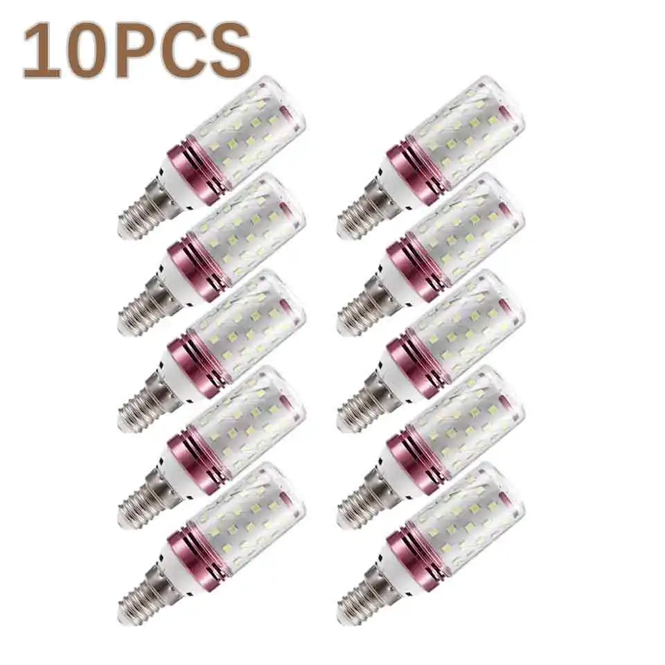 10 Uds E27 E14 luz LED de maíz SMD 2835 3W 6W 9W 12W 15W lámparas LED luces AC110V 220V bombillas bombilla de vela de maíz regulable 3 colores