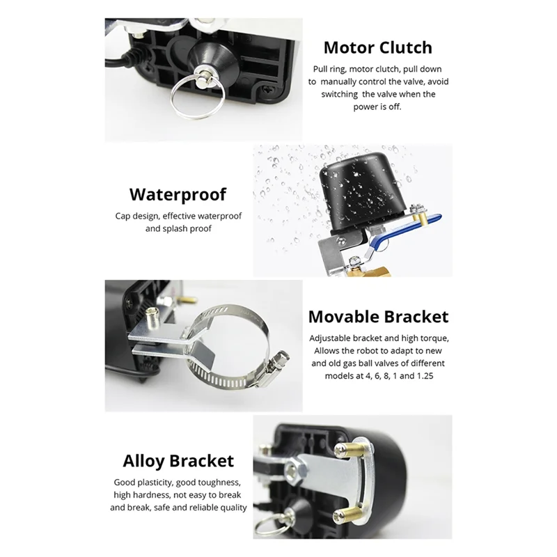 A10R Tuya Zigbee Smart Manipulator Ventil Controller Für Wasser Gas Automatische Abschaltung Unterstützung Alexa Hause Smartlife