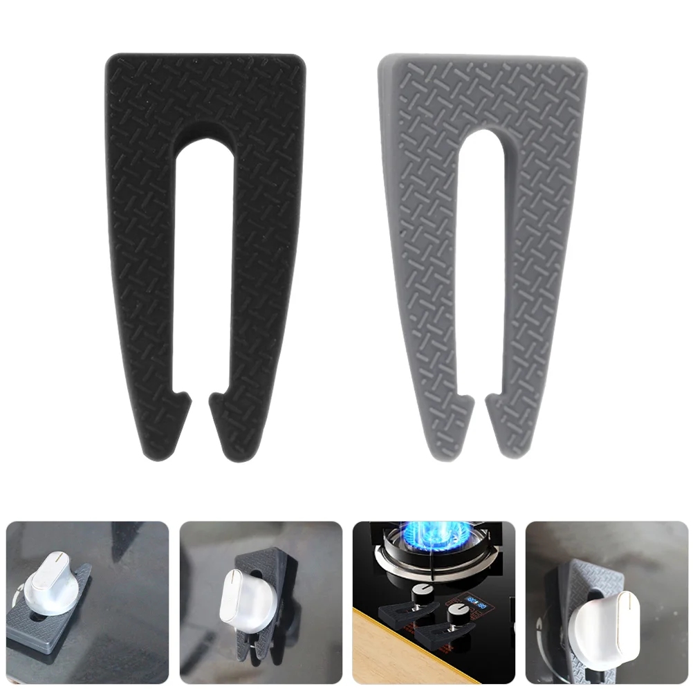 

2 Pcs Gas Stove Lock Guards for Electric Oven Child Safety Protector Range Knob Locks Plastic Proof Door