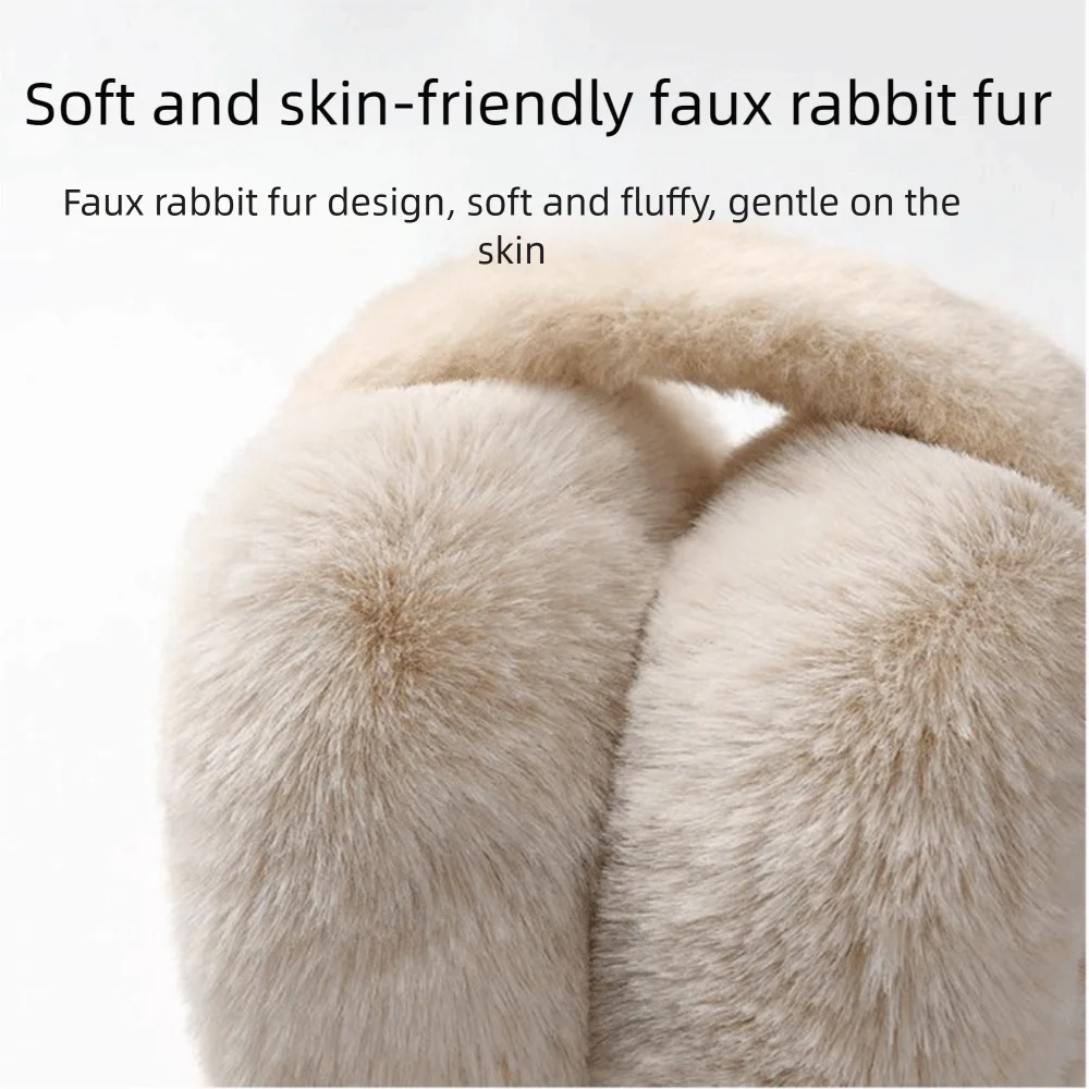 Fashion Ear Cap Imitation Fur Earmuffs Folding Solid Color Foldable Ear Cover Ear Warmers Thicken Ear Muffs Outdoor