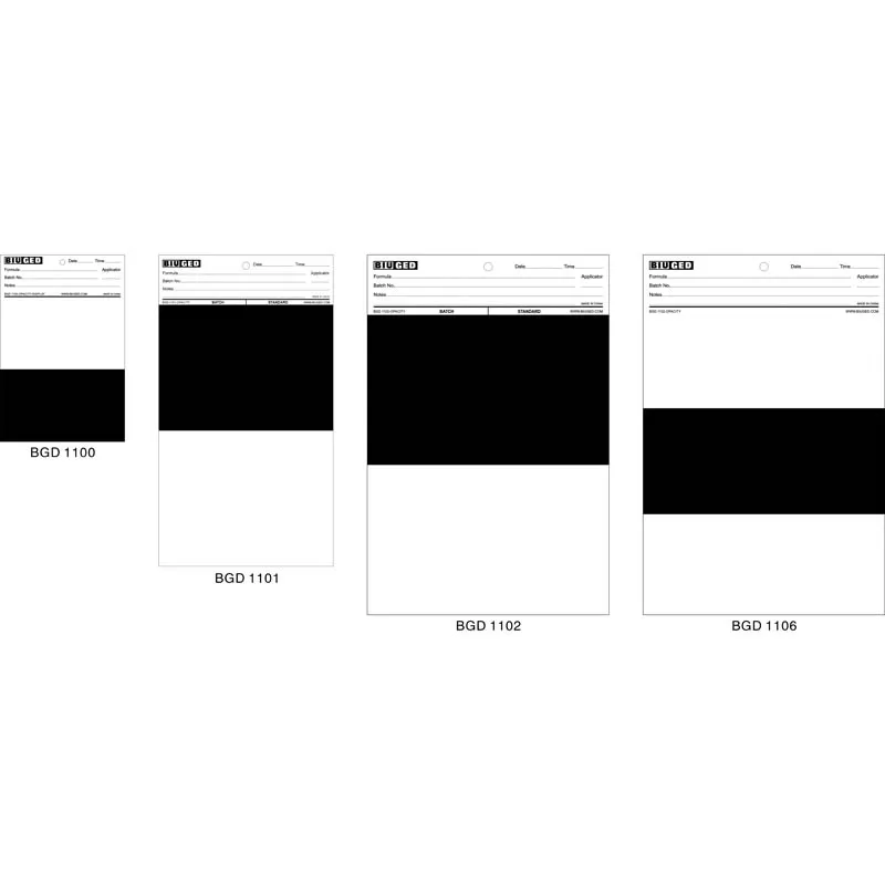 مخطط اختبار Opacity، طباعة أوراق الحبر المنسوجة، مخطط عرض لوحة الطاقة، دهانات بطاقة الورق الأسود والأبيض