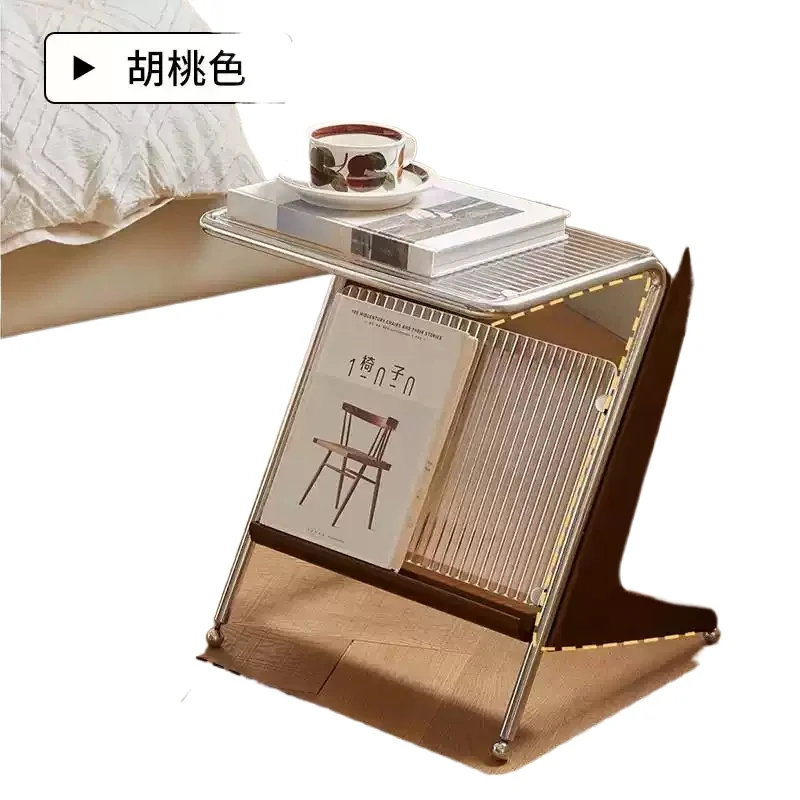 Solid Wood Side Table Mini Small Coffee Table Creative Sofa Bedside End Table For Bedroom Living Room Home Furniture - view 4