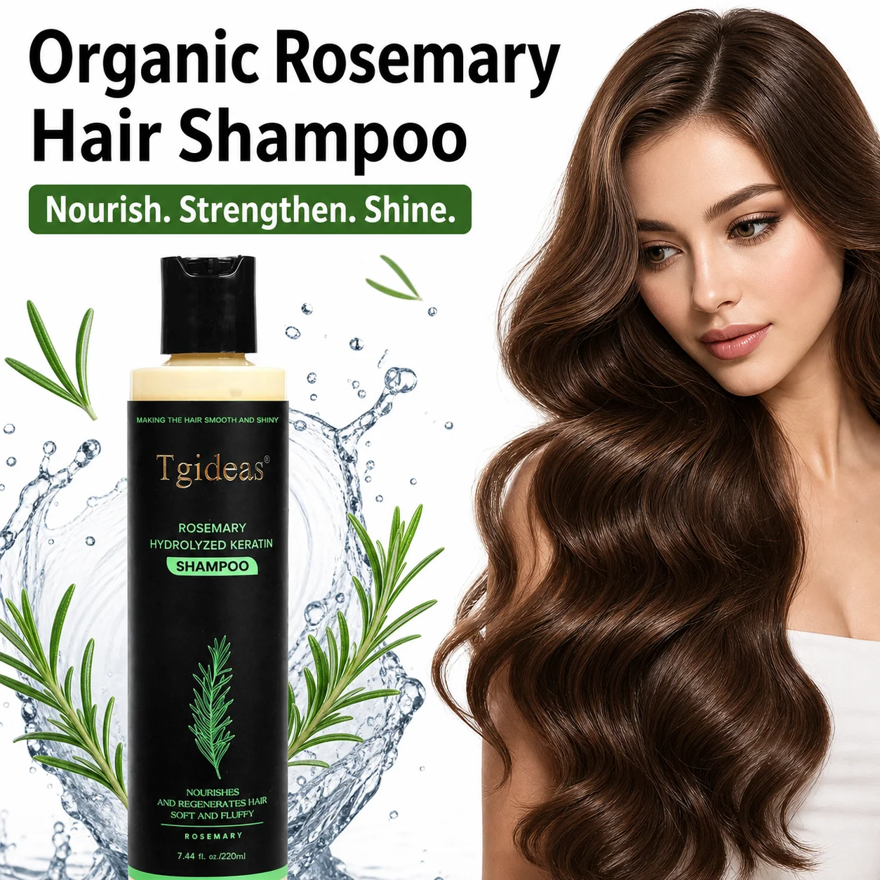 

Herbal Rosemary Keratin Scalp Relief Thickening Repair Anti Dandruff Fluffy Soft Hair Regeneration Moisturizing Shampoo