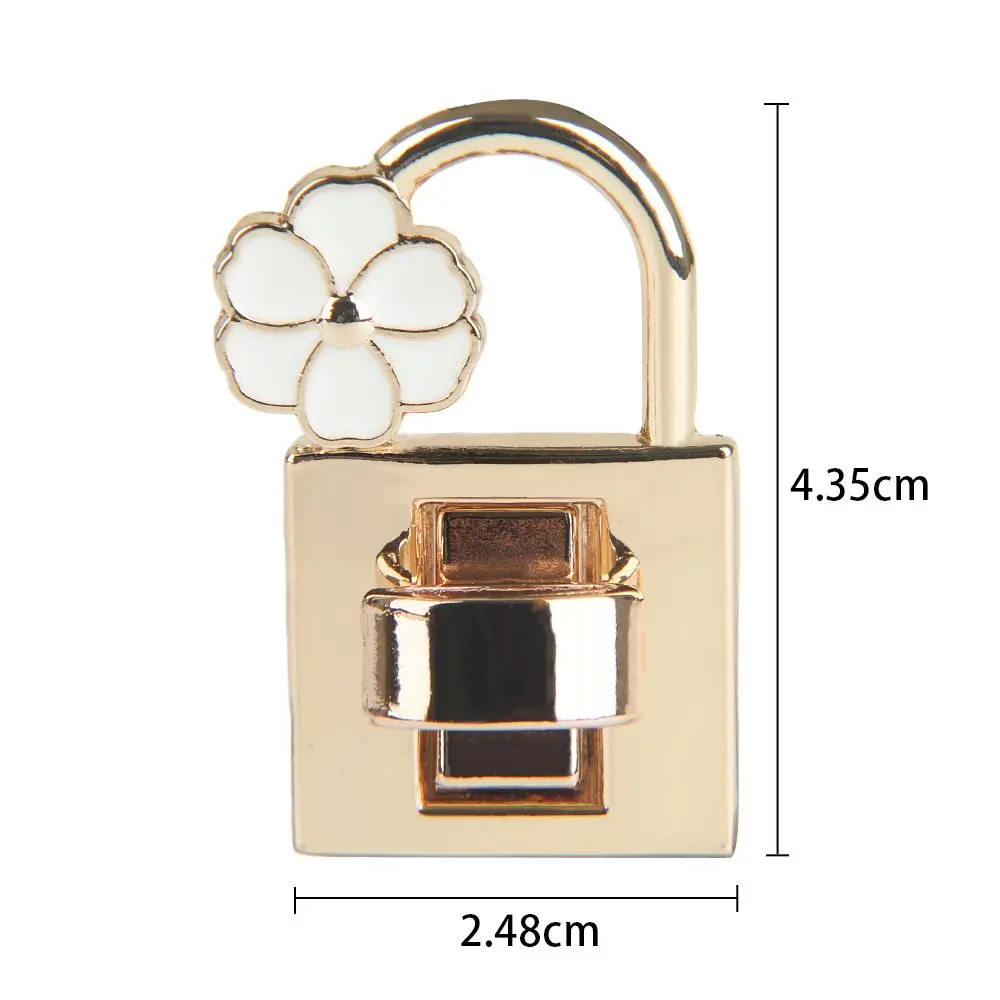 Fashion Metal Handbag Craft Flower Turn Lock DIY Clasp Hardware