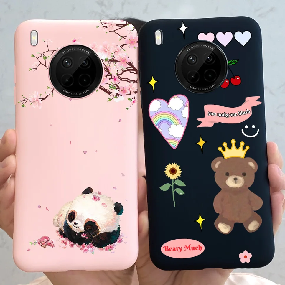 For Huawei Y9a Case FRL-22 Fashion Girl Boy Flowers Cute Cartoon Soft Silicone TPU Bumper Coque For Huawei Y 9a Back Cover 6.63