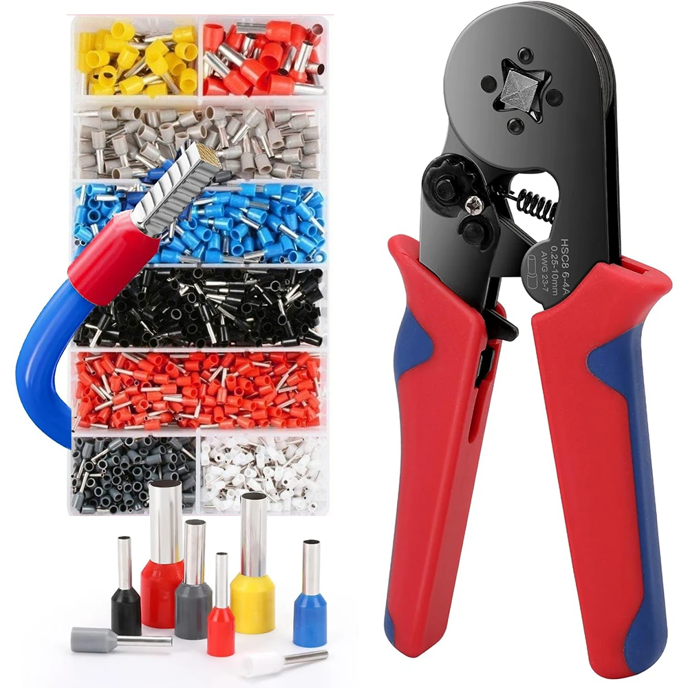 

HSC8 6-4A обжимные клещи, обжимные клещи для трубчатых клемм, мини-инструменты для обжима наконечников, электрические обжимные наконечники, разъем для кабеля