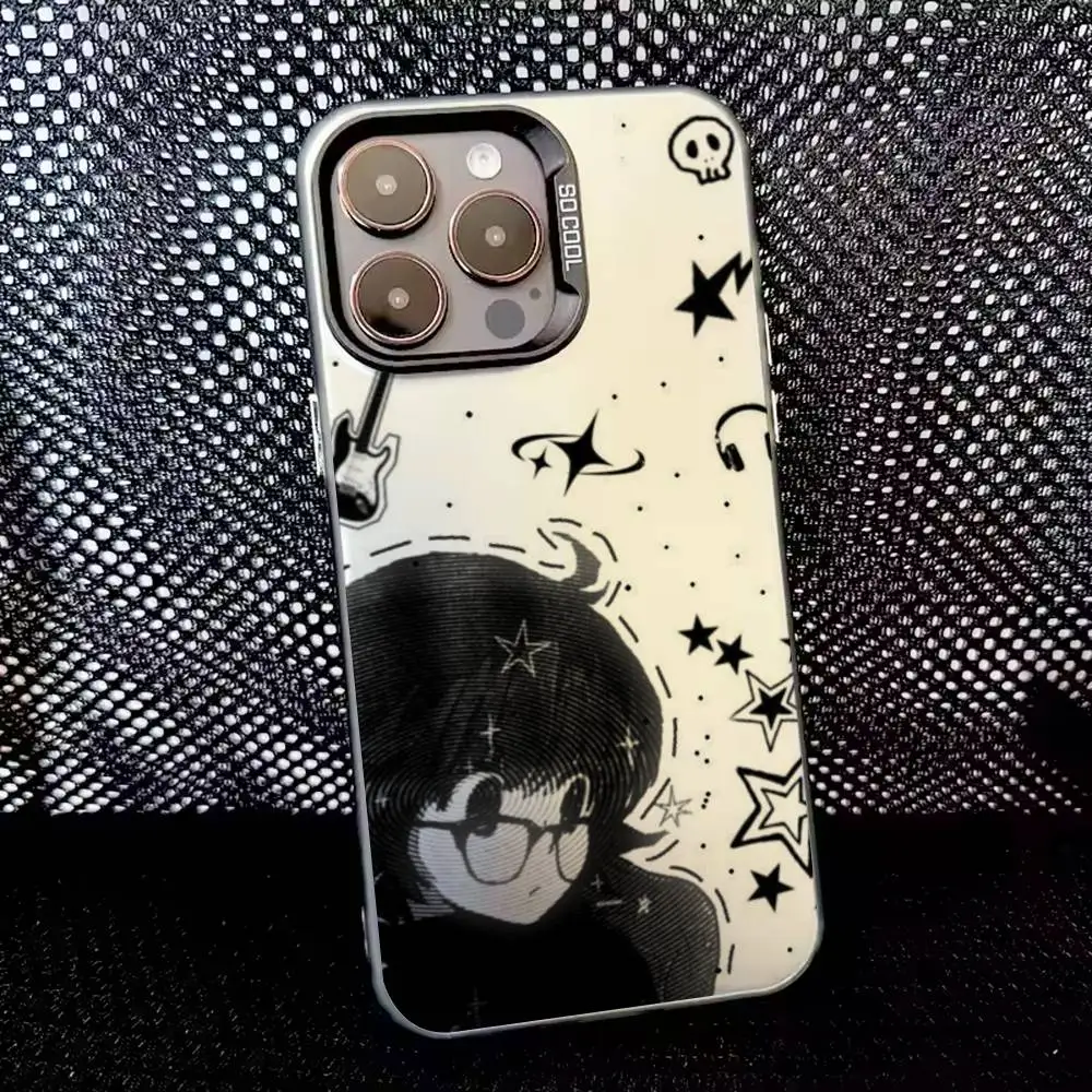 حافظة هاتف H-Hunter S-Shizuku لهاتف iPhone 16,15,14,13,12,11,8,7,Pro,Max,Plus,Mini,XS,SE مضادة للسقوط باللون الأسود غير اللامع