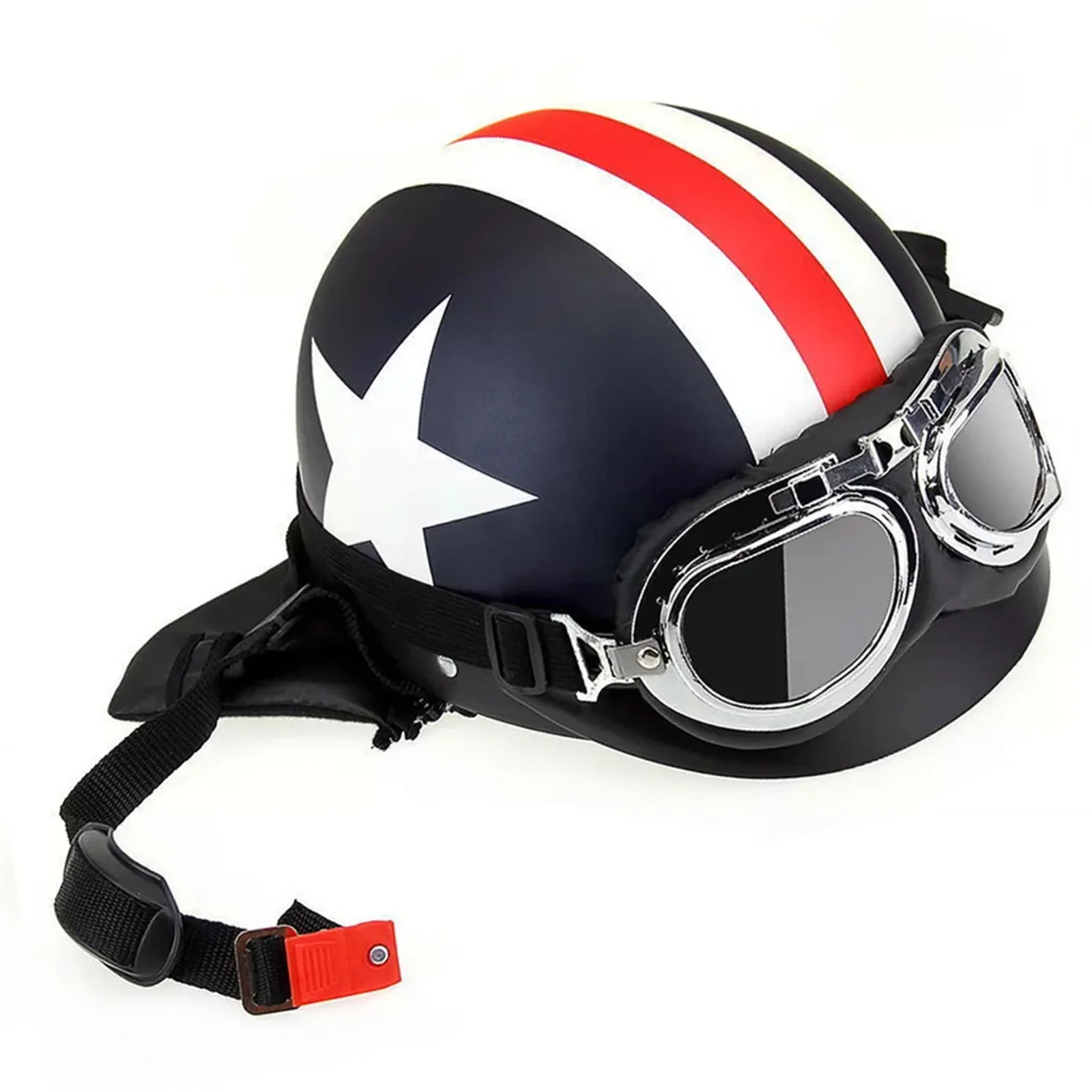 

Motorcycle Open Face Helmets for Adults Men Women Bike Safety Hat Dual Visor Headgear ABS Material Comfortable Breathable