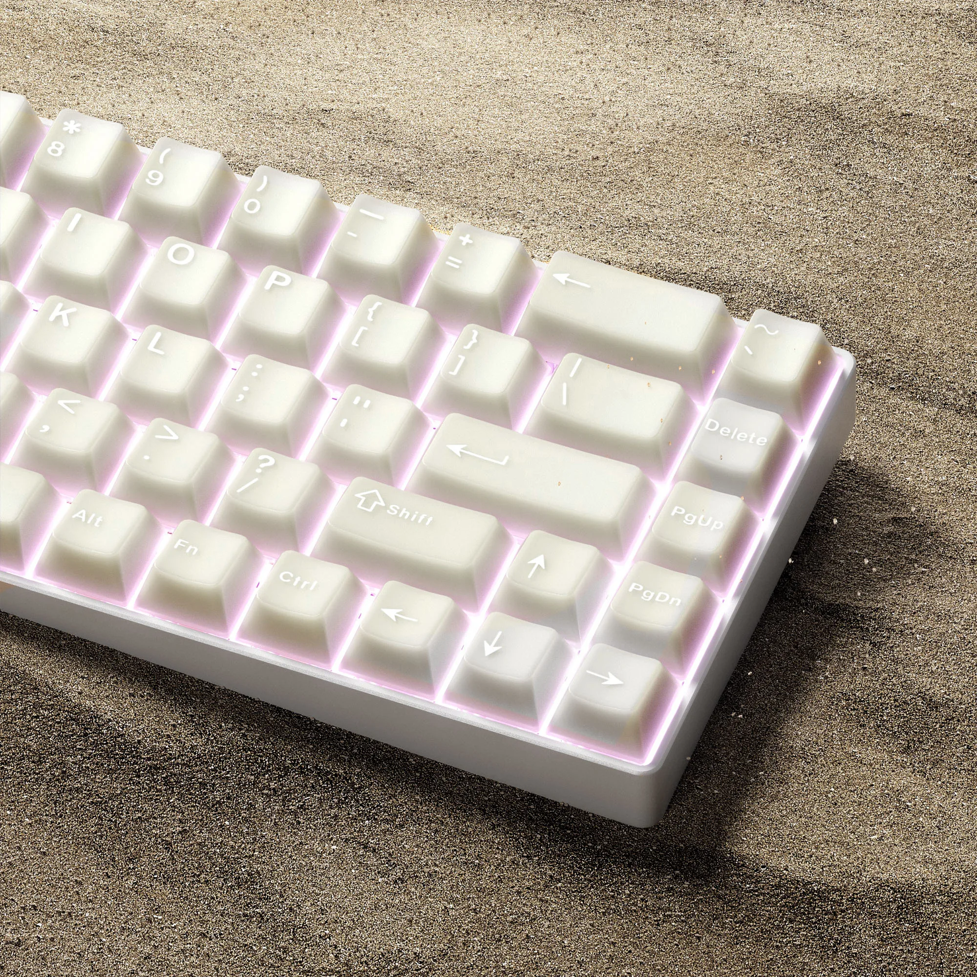  Pod Mini ホワイト XVX White Frost Jade Keycaps Semi Transparent Keycaps Double Shot