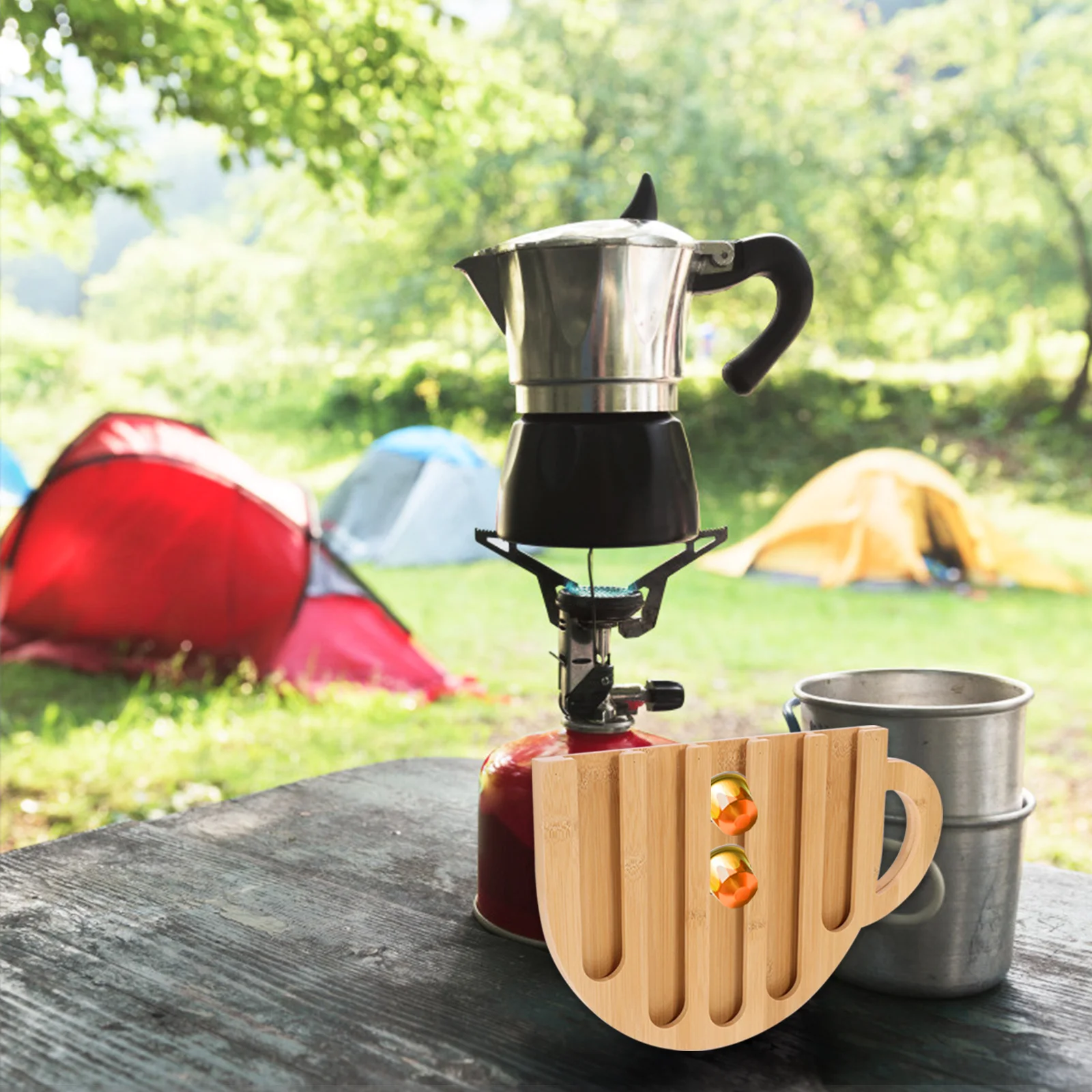 

1Pcs Coffee Cup Display Rack Vertical Wooden Coffee Capsule Holder Space Saving Organizer for Espresso Station