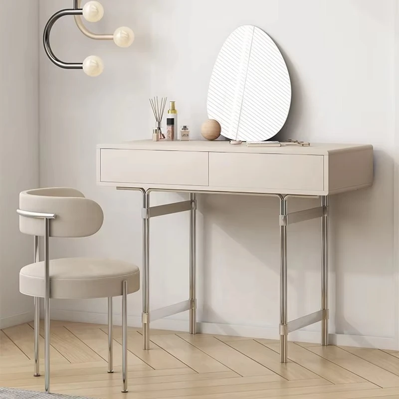 

Simple stainless steel leg dresser, dressing table, bedspread hanging wall hanging dresser