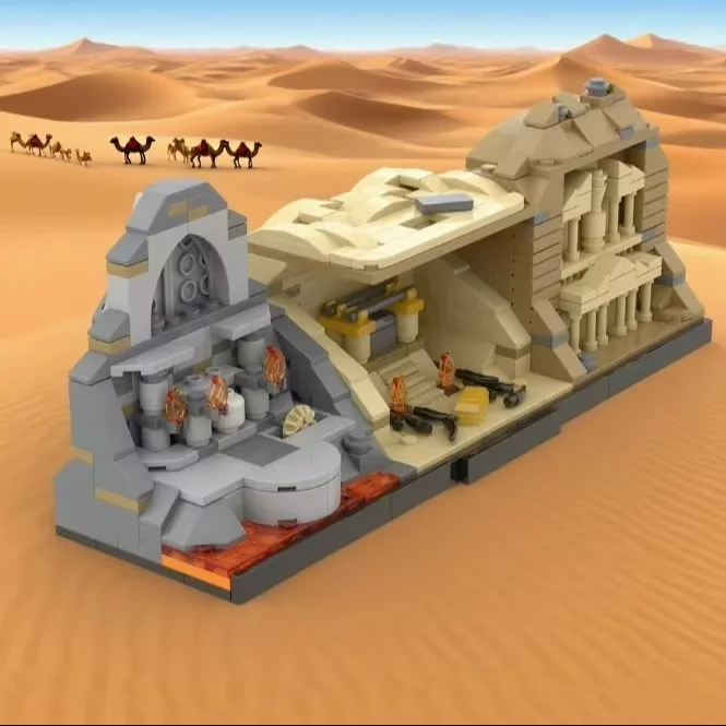 630 Uds. MOC City Street View Indiana Jones trilogía arquitectura modelo de bloques de construcción juguetes educativos creativos regalo para niños